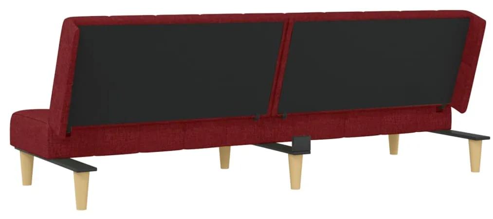 Canapea extensibila cu 2 locuri, rosu vin, textil Bordo