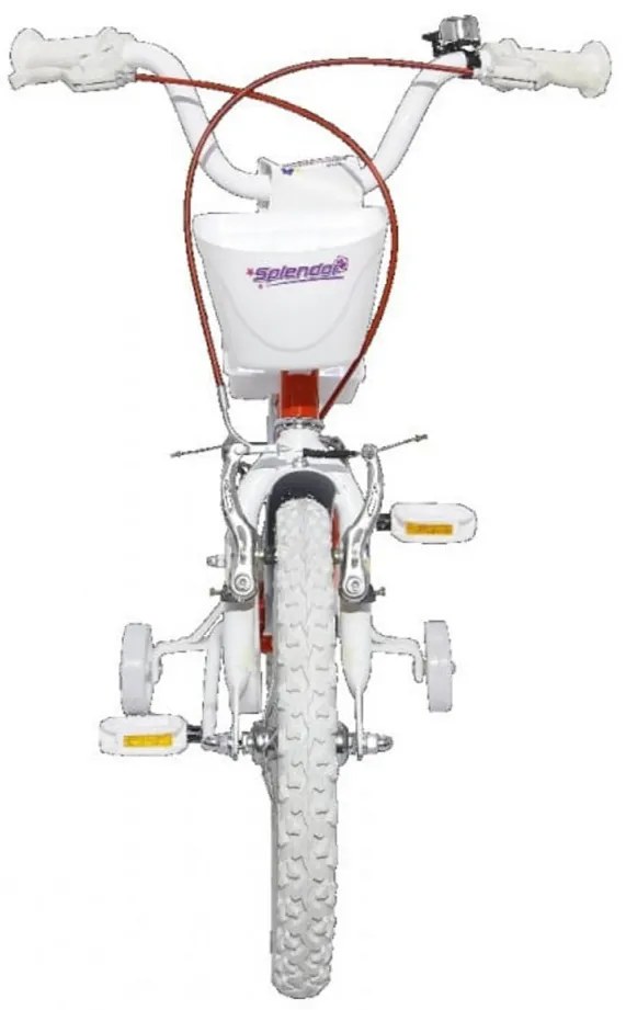 Bicicleta pentru copii NOVOKIDS™ Splend'Or PRO Line Edition, Cu cosulet, Roti 14" inch, Maxim 35 kg, Cadru din otel, Roti ajutatoare detasabile,