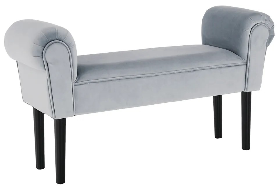 Bancă, catifea Velvet, gri deschis/negru, BURDA
