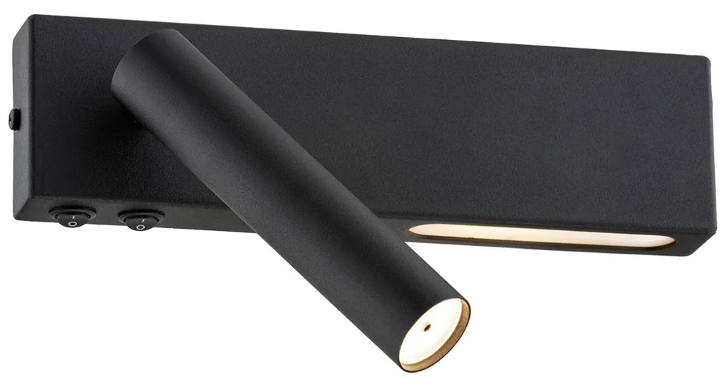 Aplica LED moderna pentru noptiera dormitor JASPER negru