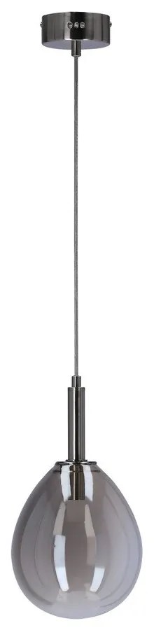 Lustră gri LED cu abajur din sticlă Lukka – Candellux Lighting