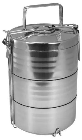 Recipiente pentru transport mancare, inox, set 3 buc, 3x1050 ml, Perfect Home