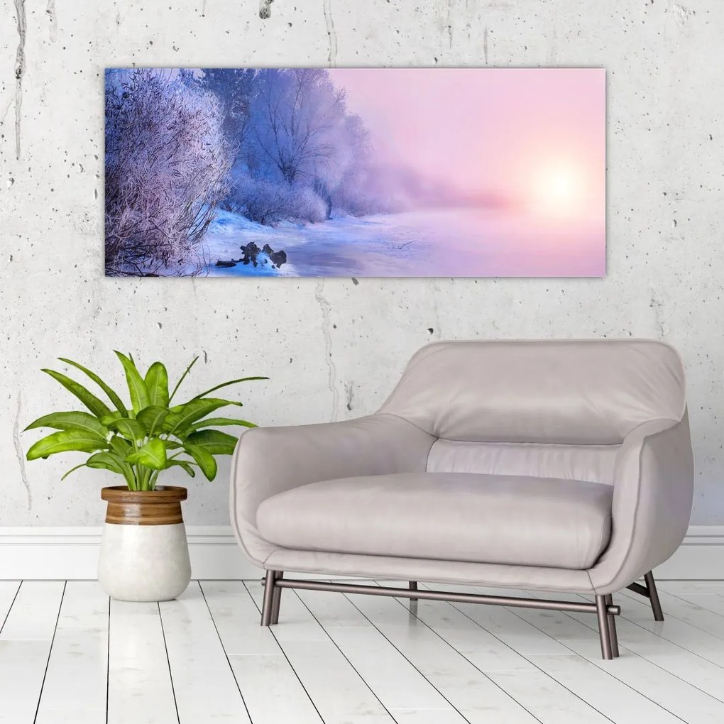 Tablou - Râu înghețat (120x50 cm)