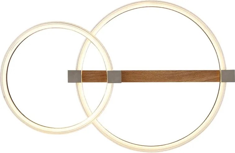 Plafoniera LED metal cu efect de lemn FLETCHER