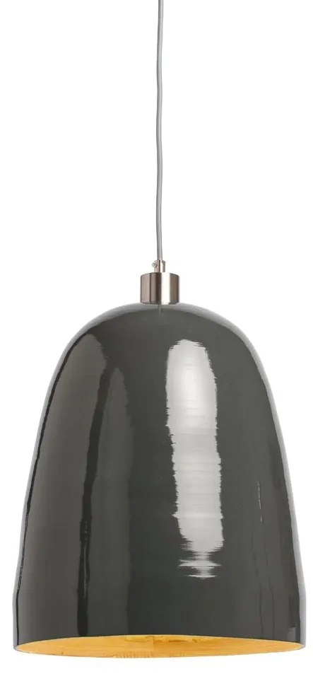 Lustra/ Pendul elegant cu abajur din bambus Saigon gri SAIGON/H/DG