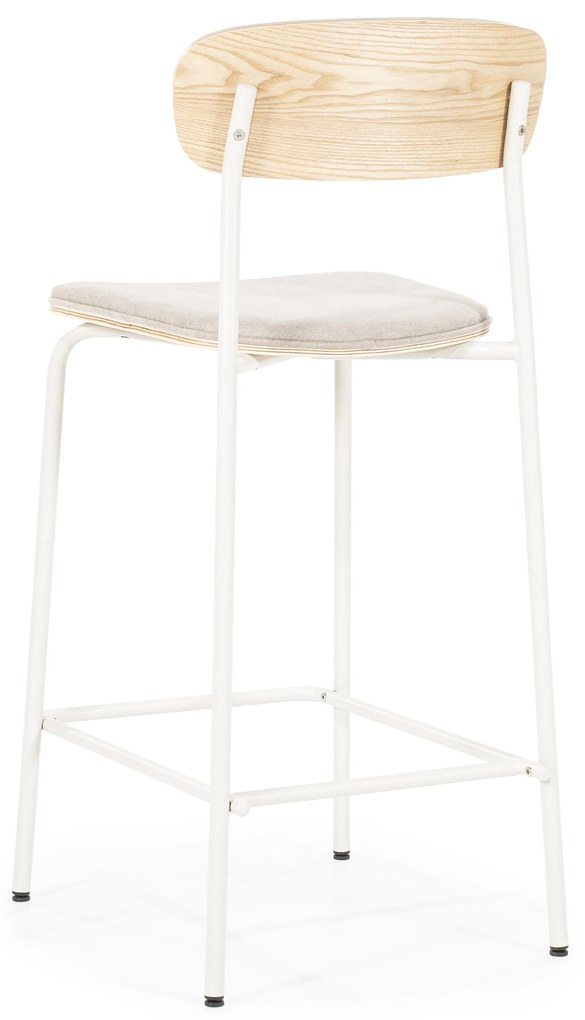 Scaun de bar Skoladin lemn de frasin bej 95 cm