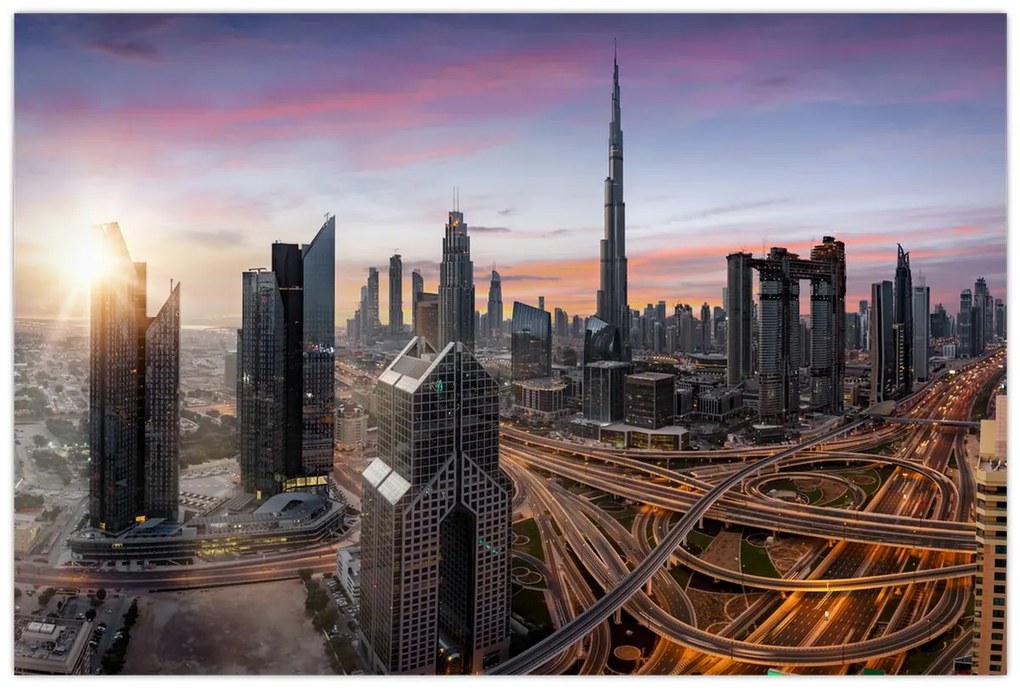 Tablou - Panorama din Dubai (90x60 cm)