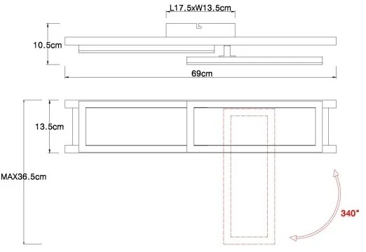 Plafonieră LED Globo 67266D ILLA LED/20W/230V