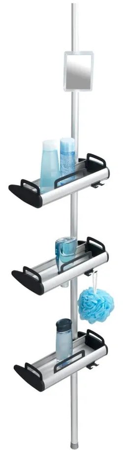 Raft telescopic de perete pentru baie Wenko Line, negru