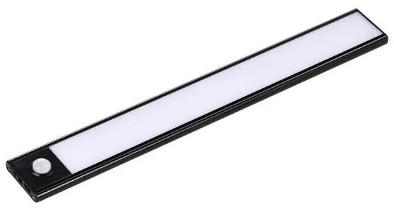 Corp led pentru dulap cu senzor de miscare si acumulator, 2.5 W, lumina neutra(4000K), 260 lm, IP20, negru, V-TAC