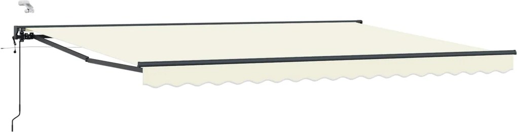 vidaXL Cort electric retractabil Crem 4 x 2 m