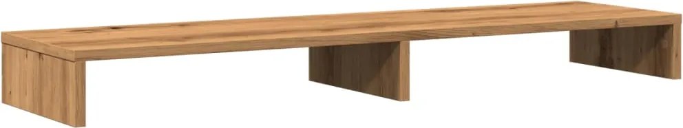 vidaXL Suport monitor, stejar artizanal, 100x27x10 cm, lemn prelucrat