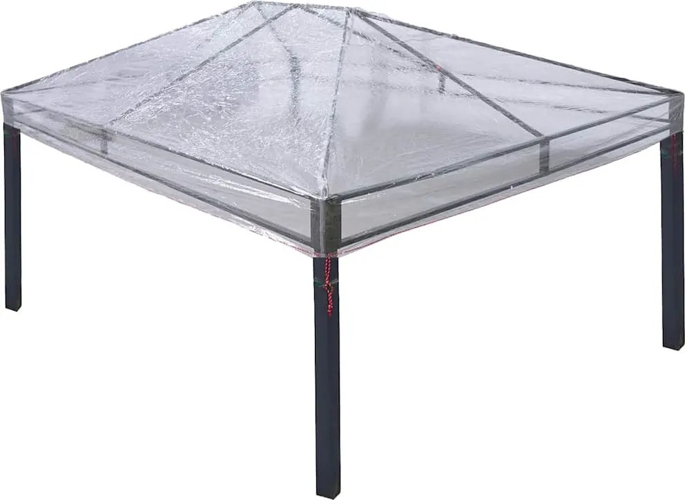 vidaXL Husă de înlocuire pentru foișor Transparent 400 x 300 x 32 cm