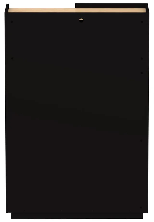 Bibliotecă neagră mată 100x147 cm Nina TemaHome