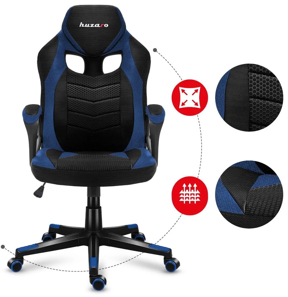 Fotoliu gaming Fusion 2.5 (negru + albastru). 1087463