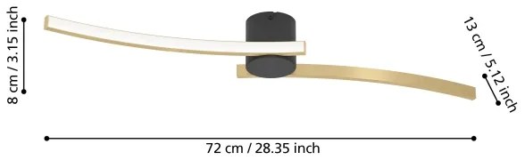 Plafonieră LED Eglo 901215 AIETA LED/12W/230V 4000K auriu