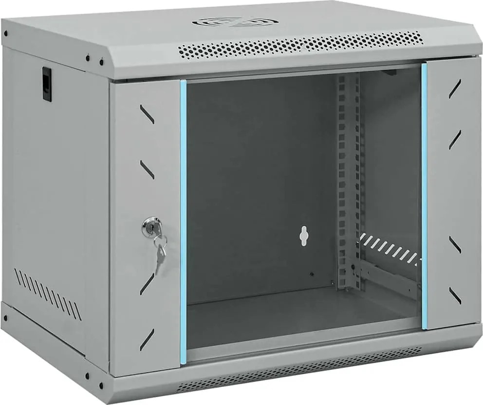 vidaXL Dulap de rețea cu depozitare Gri 53 x 45 x 45 cm Oțel