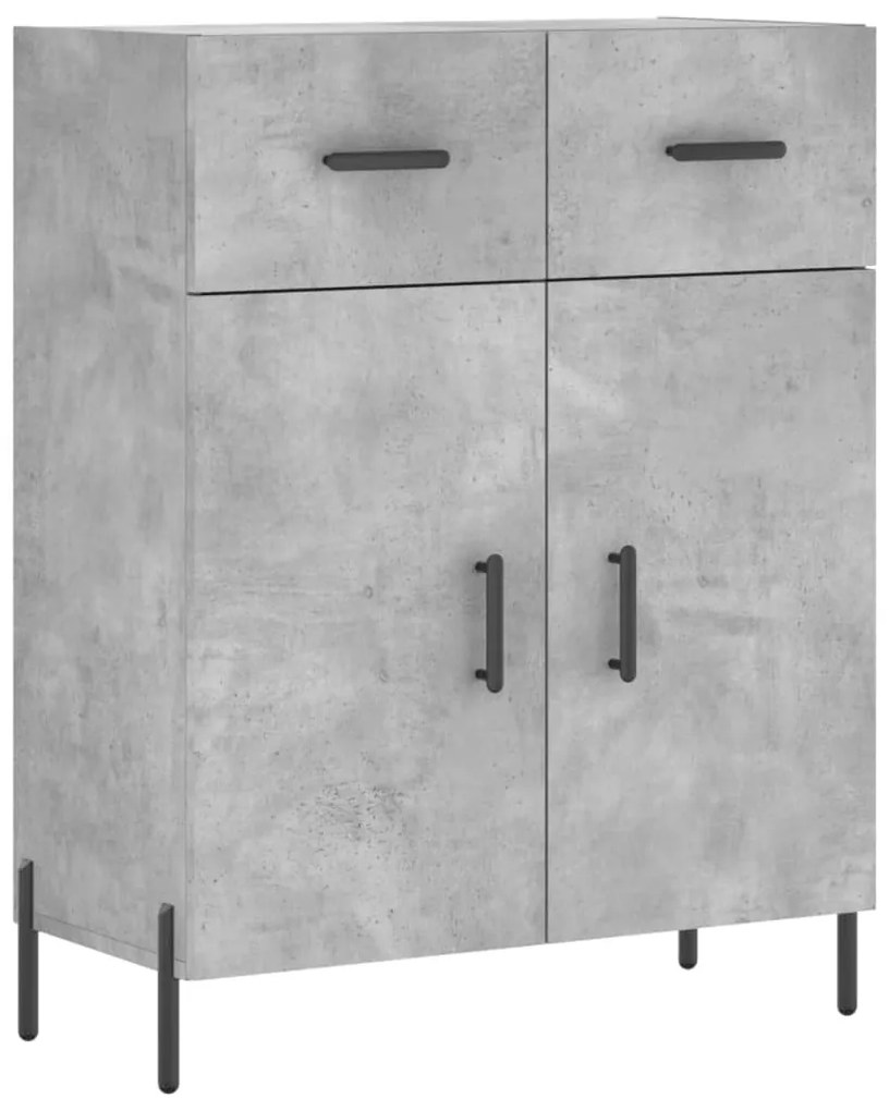 vidaXL Dulap, gri beton, 69,5x34x90 cm, lemn compozit