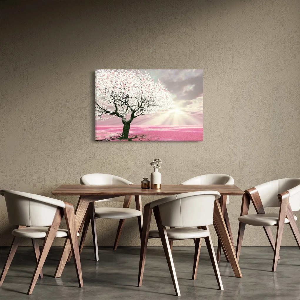 Tabloul copacului roz (90x60 cm)