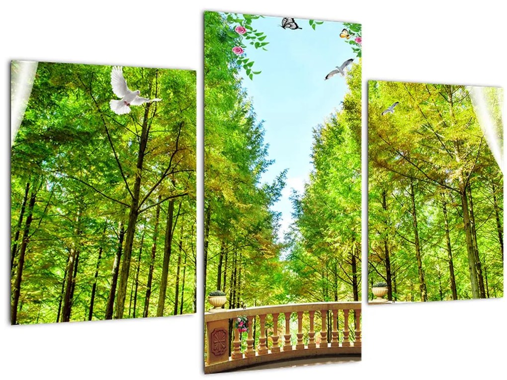 Tablou - Privire spre pădure (90x60 cm)