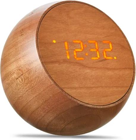 Ceas deșteptător "Tumbler Click Clock", lemn de cireș - Gingko