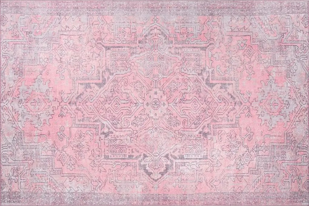 Covor BLUES CHENILLE, 75x150 cm, forma dreptunghiulara, poliester, roz