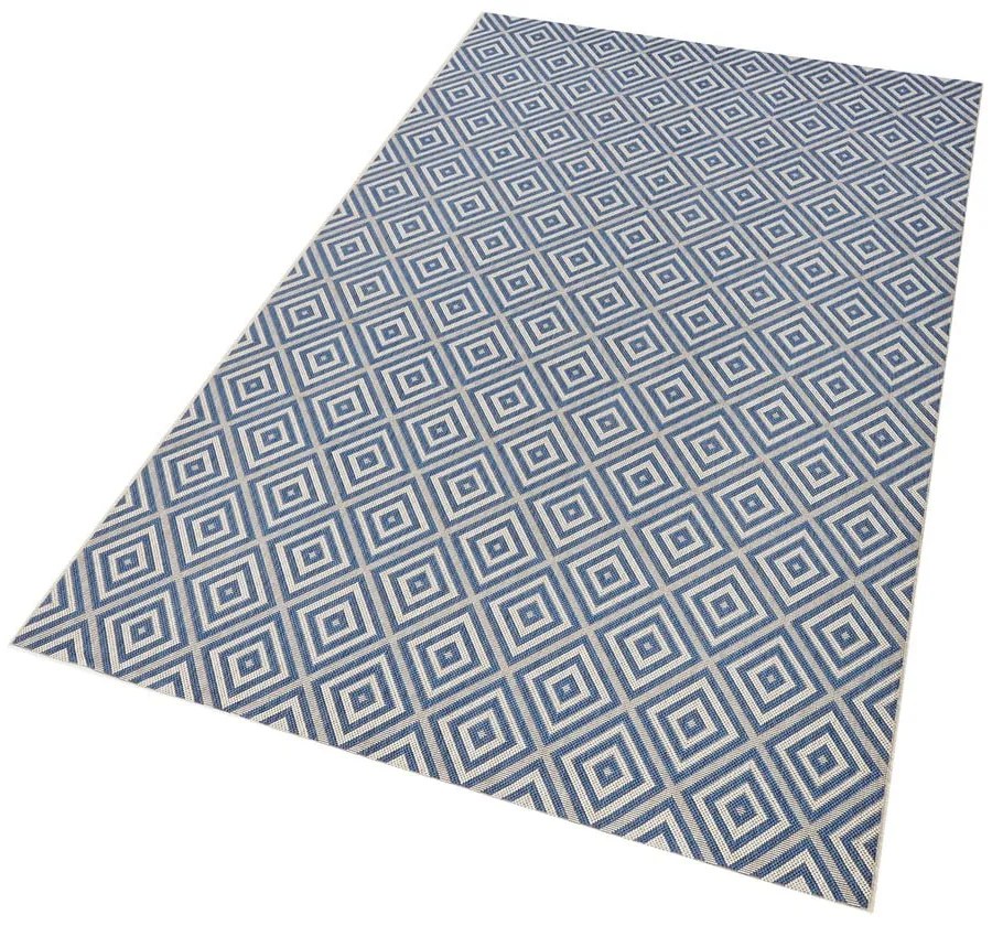 Covor de exterior NORTHRUGS Karo, 140 x 200 cm, albastru