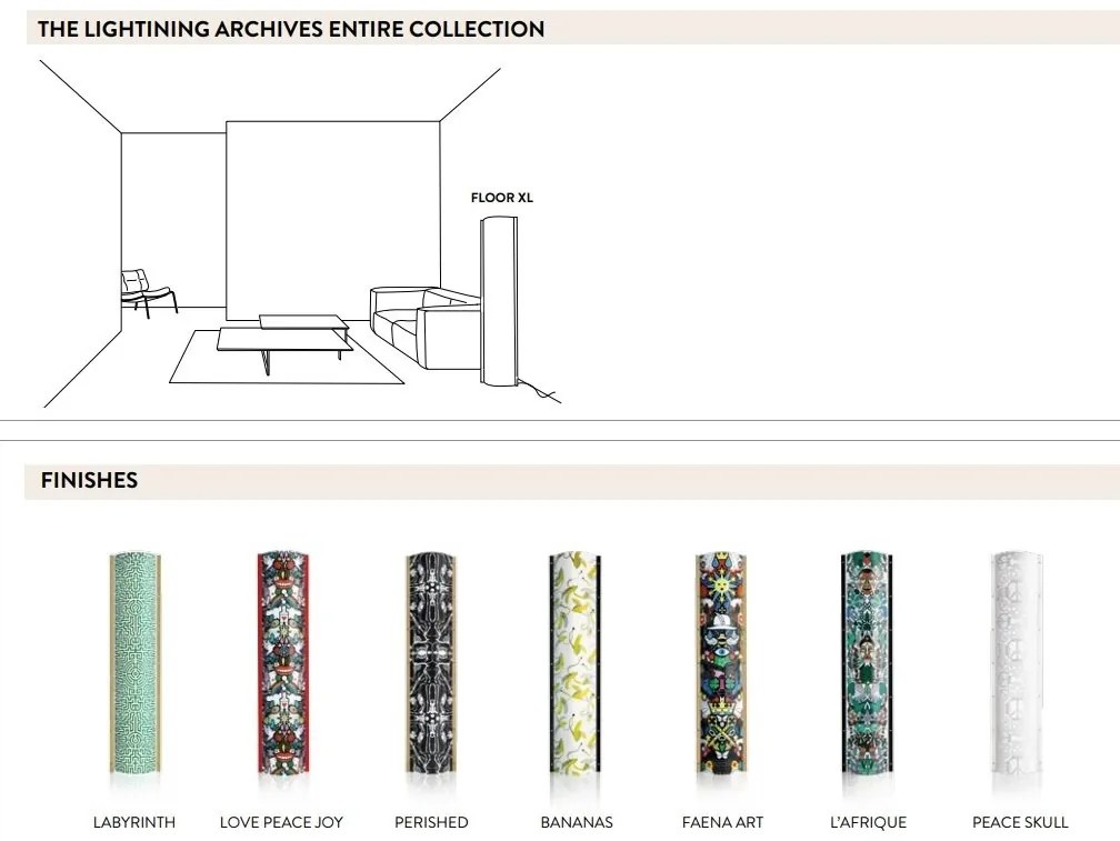 Lampadar modern design arhitectural The Lightning Archives FAENA ART