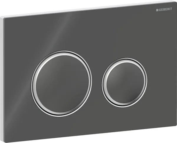 Clapeta de actionare rezervor wc ardezie neagra si crom lucios, Geberit Sigma50 Ardezie mustang