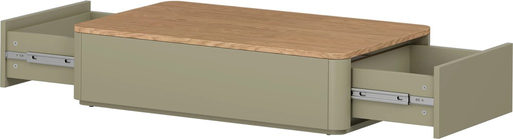 Măsuță de cafea cu sertare Elivo 100 cm - eucalipt / stejar baltic dune