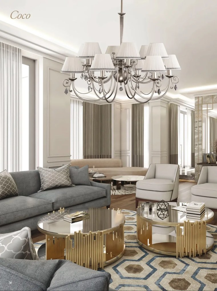 Candelabru elegant 12 brate, design clasic Coco