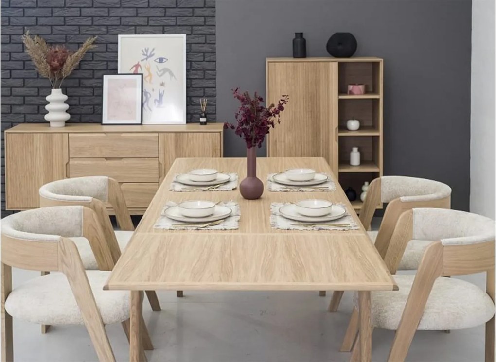 Etajera lemn masiv Brooklyn Dubla, 100 × 45 × 198 cm