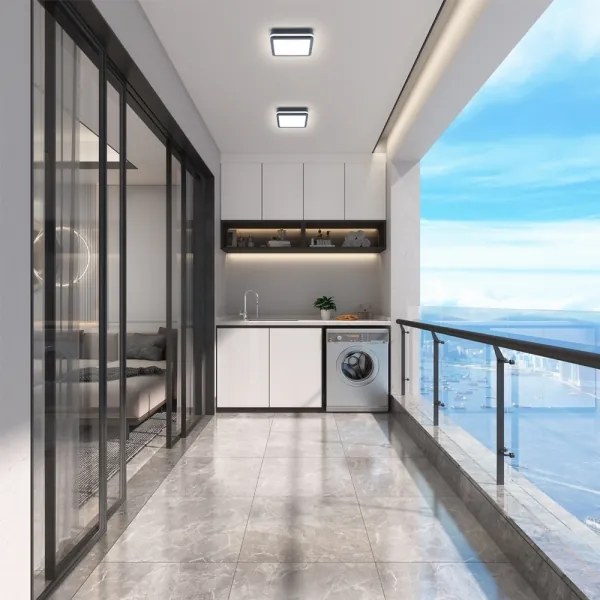 Brilagi - Corp de iluminat LED de exterior cu senzor BENE, 18W, 230V, 22x22 cm, IP54