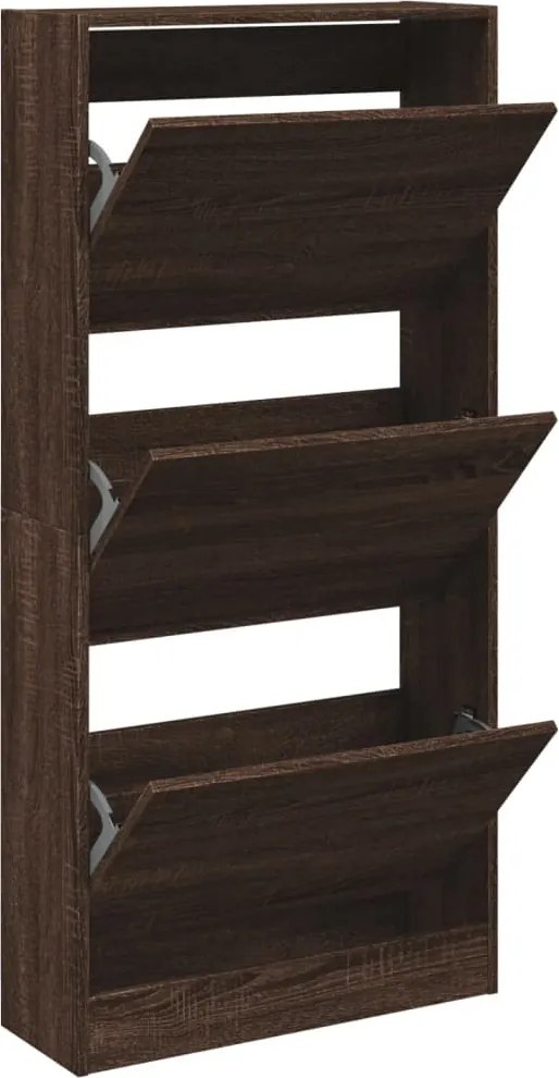 vidaXL Pantofar, stejar maro, 60x21x125,5 cm, lemn compozit