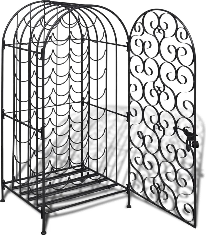 vidaXL Suport sticle de vin pentru 35 de sticle, metal