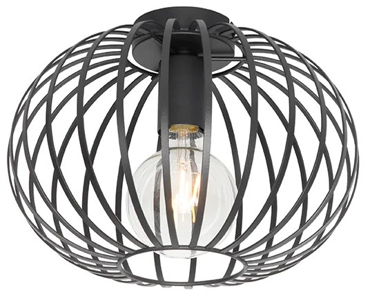 Plafoniera de design neagră 30 cm - Johanna