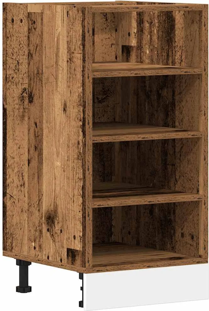 vidaXL Dulap inferior "Riga", lemn vechi, 40x44,5x81,5 cm