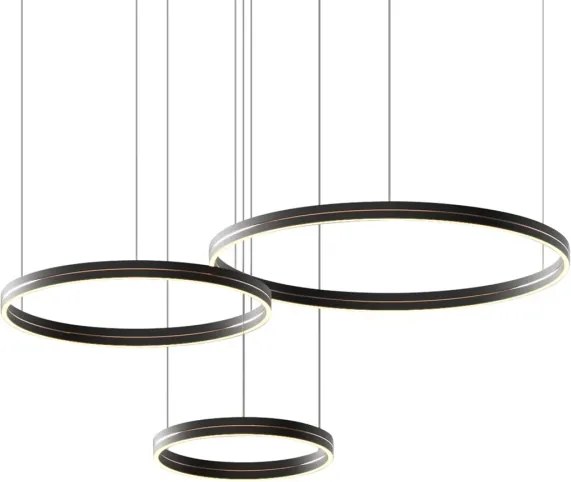 Lustră LED pe cablu GRAVITY LED/108W/230V negru