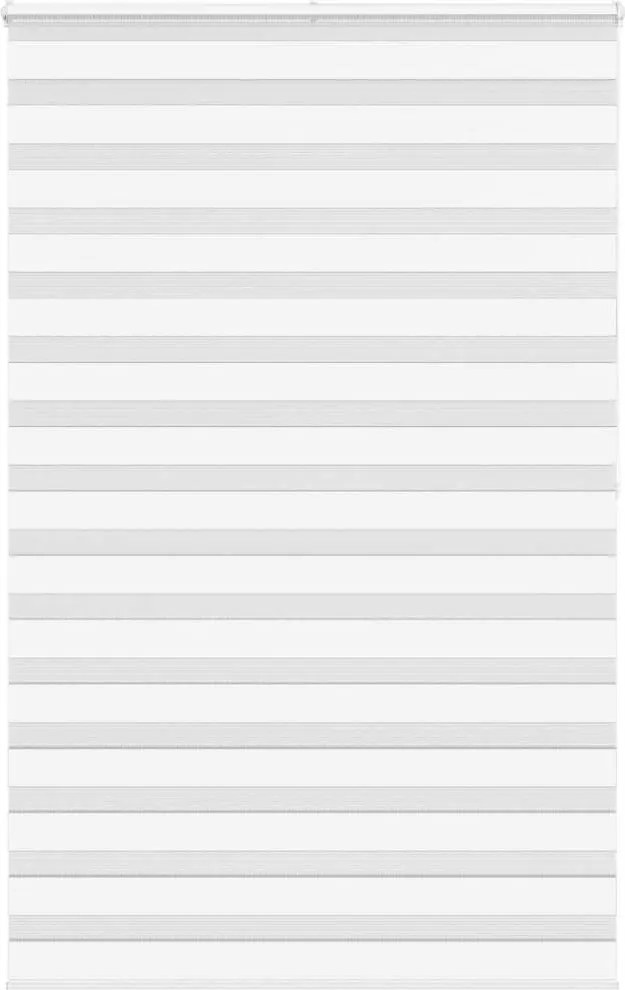vidaXL Jaluzea tip zebra alb lățime țesătură 145,9 cm poliester