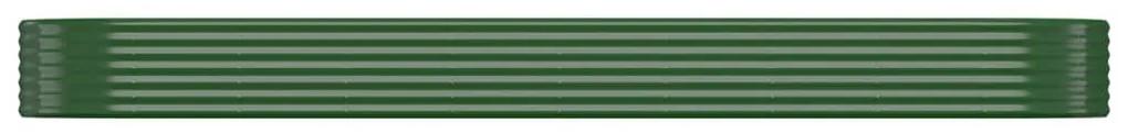 Jardiniera gradina verde 396x100x36cm otel vopsit electrostatic 1, Verde, 396 x 100 x 36 cm