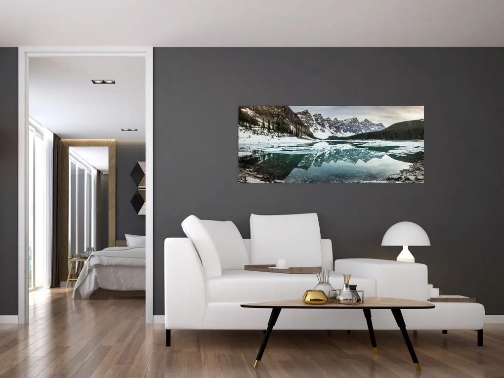 Tablou - lacul iarna (120x50 cm)