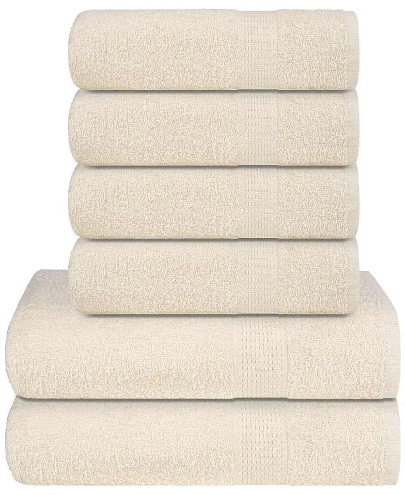vidaXL Set prosoape 8 piese cremă 360 g/m² 100% bumbac