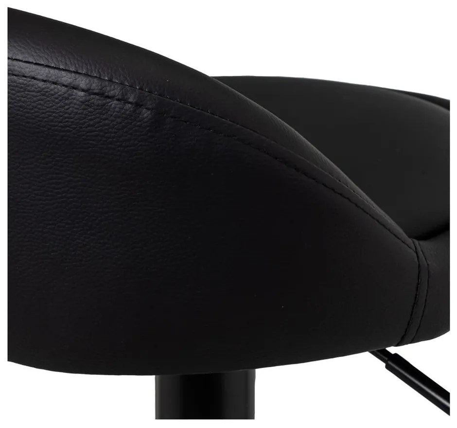 Scaune de bar negre cu înălțime ajustabilă 2 buc. din imitație de piele (înălțime șezut 72 cm) – Casa Selección