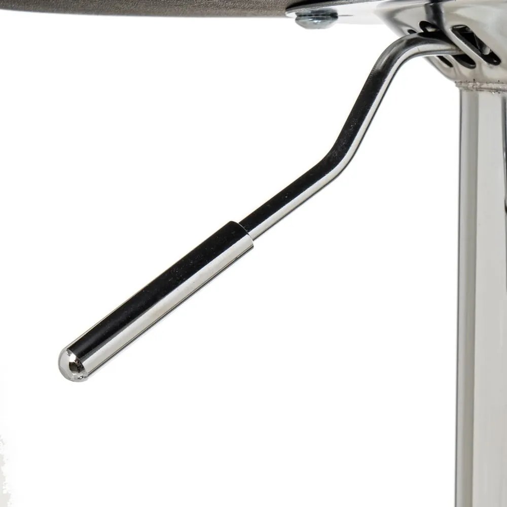 Set de scaune de bar negru cu înălțime ajustabilă 2 buc. tapițat (înălțime șezut 73 cm) – Casa Selección