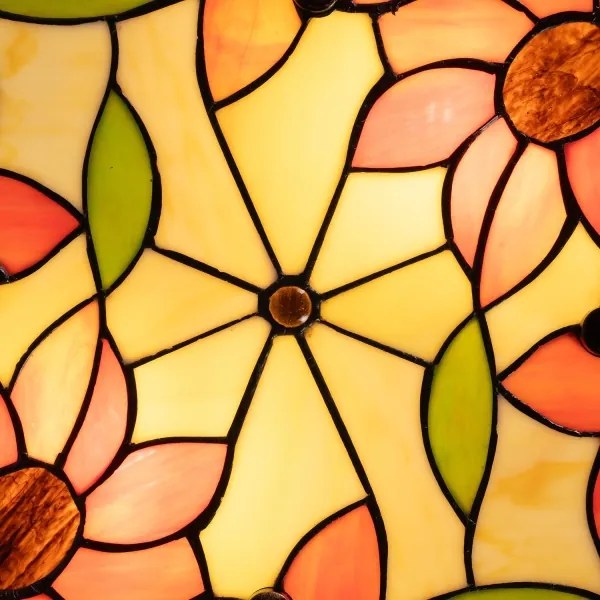 BRILAGI - Tiffany plafonieră din vitralii SUNFLOWER 2xE27/60W/230V Ø 40 cm