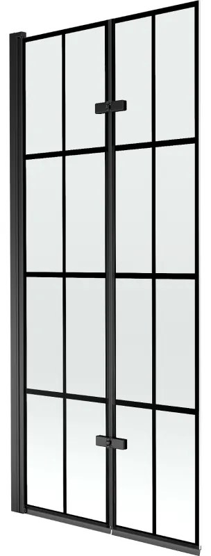 Mexen Castor paravan cadă 2-aripi 80 x 150 cm, Model negru, Neagră - 892-080-002-70-77