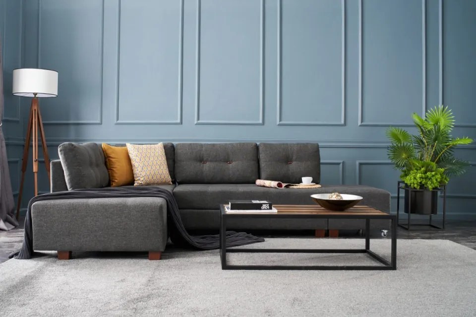 Coltar Extensibil Manama Corner Sofa Bed Left, Antracit