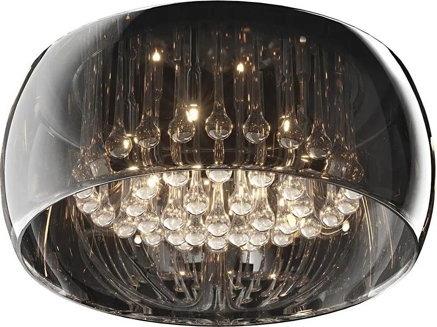 Pahar de schimb pentru candelabru și plafonieră CRYSTAL, JEWEL G9, diametru 50 cm, gri fumuriu
