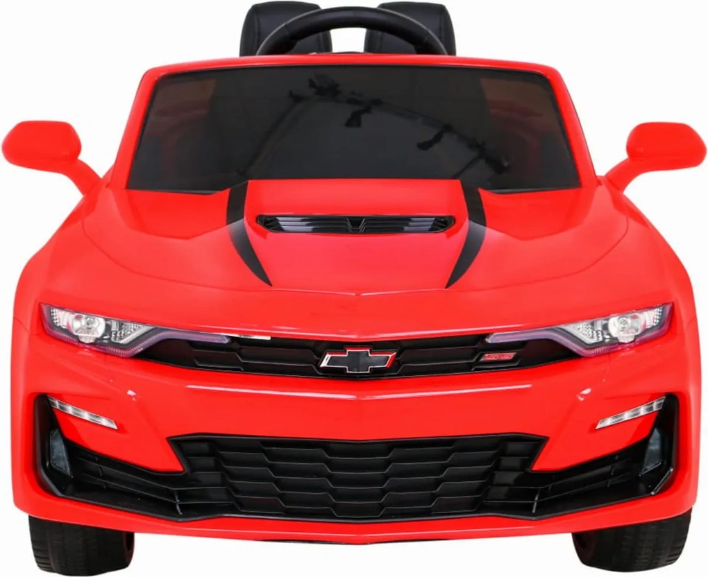 Masinuta Electrica cu acumulator pentru copii NOVOKIDS™ Chevrolet Camaro, Roti din Cauciuc EVA, Max 25 kg , Usi cu deschidere , 3 Viteze, Lungime 119