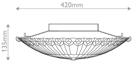 Quoizel QZ-WATKINS-F-VB - Plafonieră WATKINS, 2xE27/60W/230V, diam. 42 cm